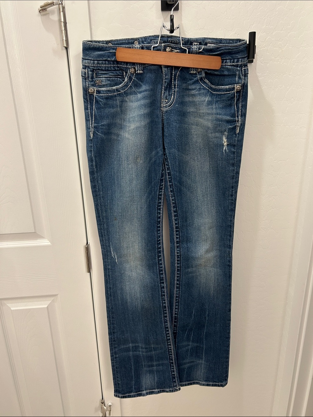 Miss Me Vintage Wash Boot Cut Jeans